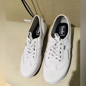 Keds White Low-Top Leather Sneakers